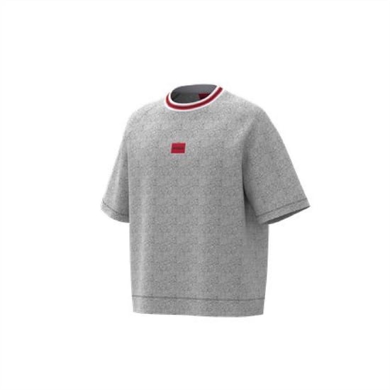 Men's Hugo Short Sleeve Sweatshirt in Grey - Image 3
