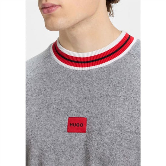 Men's Hugo Short Sleeve Sweatshirt in Grey - Image 5