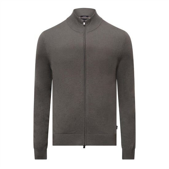 Men's Boss Hevoluto Cashmere Cardigan in Brown - Image 1