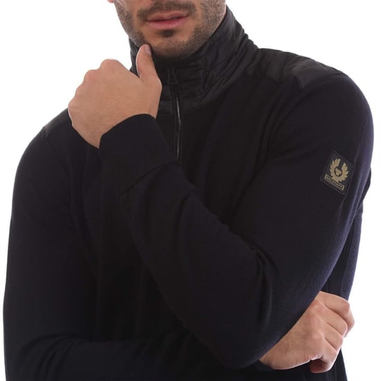 Men's Belstaff Zip Cardigan in Black - Image 2