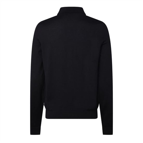 Men's Boss Regular Fit Shirt in Virgin Wool in Dark Blue - Image 2