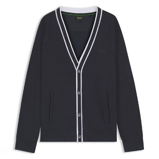 Men's Boss Relaxed Fit Cardigan in Dark Blue - Image 1