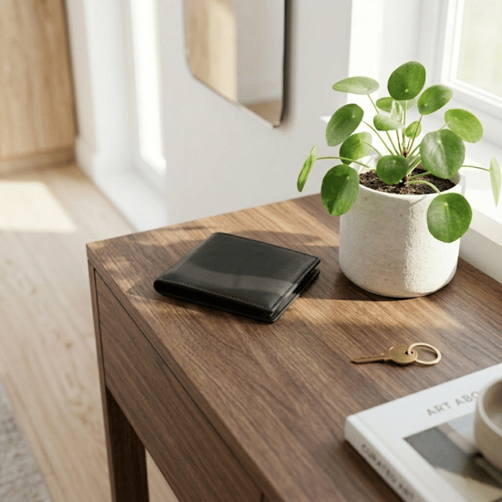 Men’s Genuine Leather RFID Wallet with 4 Card Slots, ID Window & Zipped Coin Pocket - Image 4