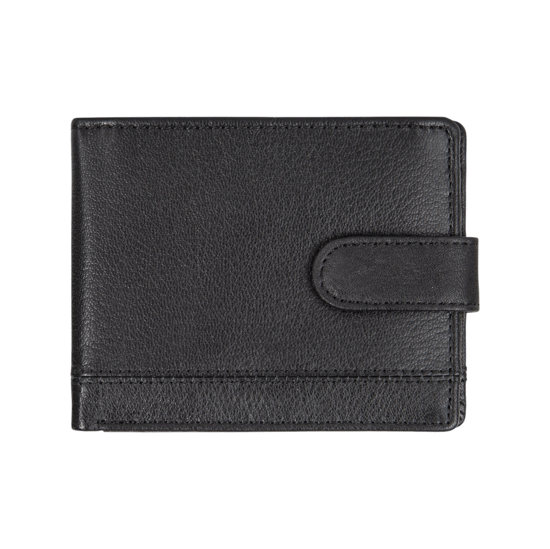 Men’s Genuine Leather RFID Slim Bifold Wallet with 8 Card Slots, Black - Image 6