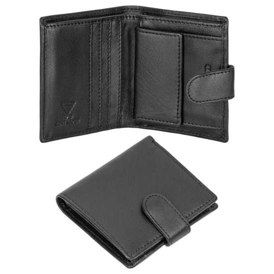 Men’s Genuine Leather RFID Bifold Wallet with Coin Pocket & 4 Card Slots - Image 1