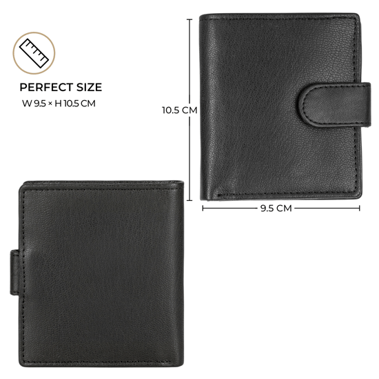 Men’s Genuine Leather RFID Bifold Wallet with Coin Pocket & 4 Card Slots - Image 5