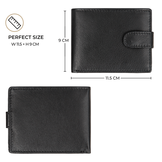 Men’s Genuine Leather RFID Wallet with 5 Card Slots, 2 ID Windows & Zipped Coin Pocket - Image 6