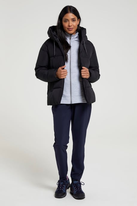 'Toasty' Women's Padded Jacket with Side Pockets Water Resistant Coat Black - Image 2
