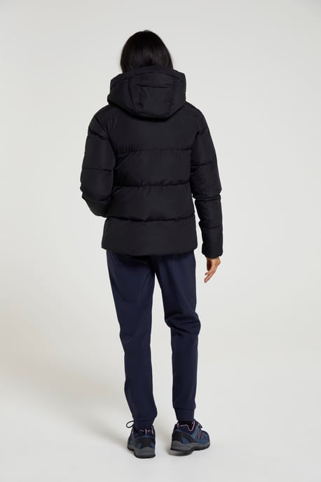 'Toasty' Women's Padded Jacket with Side Pockets Water Resistant Coat Black - Image 4
