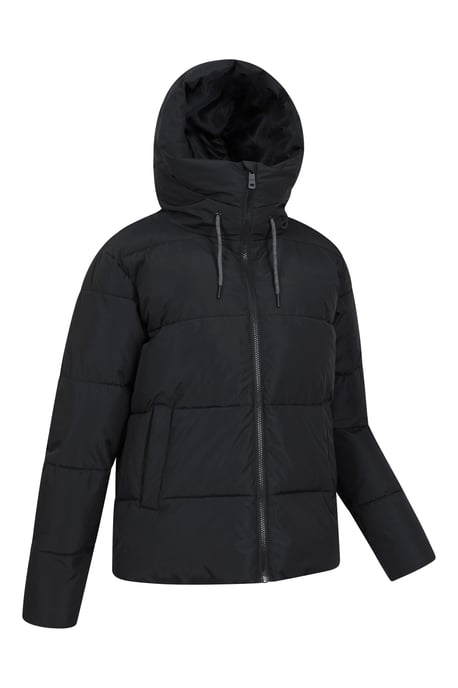 'Toasty' Women's Padded Jacket with Side Pockets Water Resistant Coat Black - Image 6