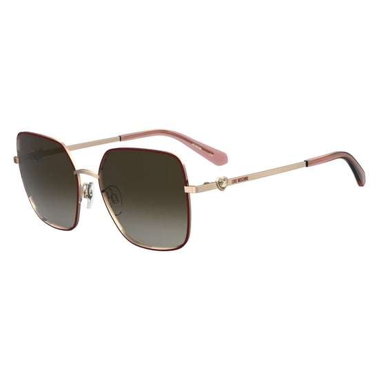 Accessories Moschino Moscsun Rectangular in Burgundy Gold - Image 1