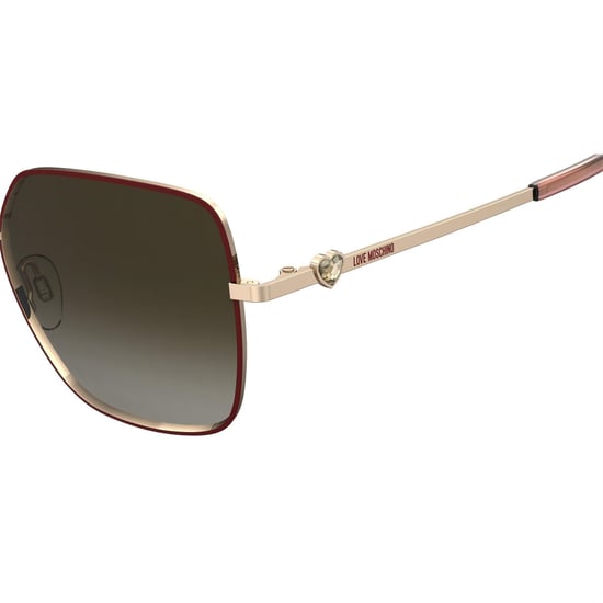 Accessories Moschino Moscsun Rectangular in Burgundy Gold - Image 4