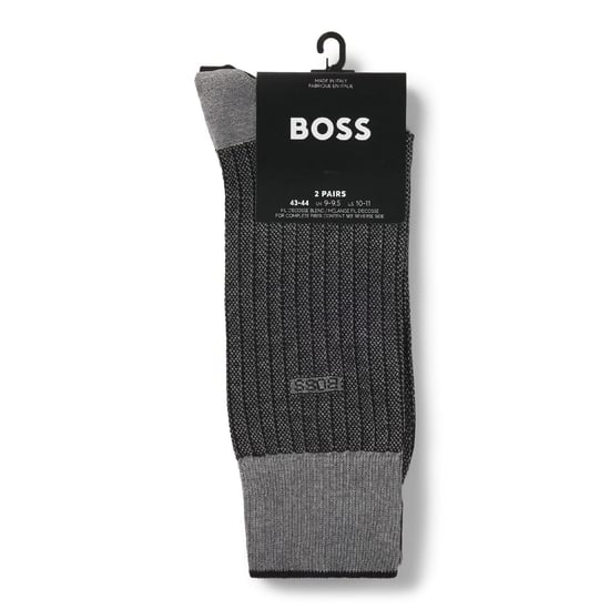 Men's Boss Pack of Regular Length Socks in Black - Image 3