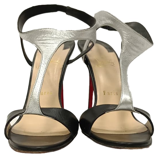 Christian Louboutin Morphetina Ankle Strap Sandals in Black Leather - Image 2