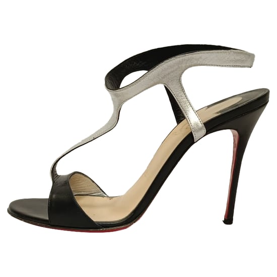 Christian Louboutin Morphetina Ankle Strap Sandals in Black Leather - Image 4