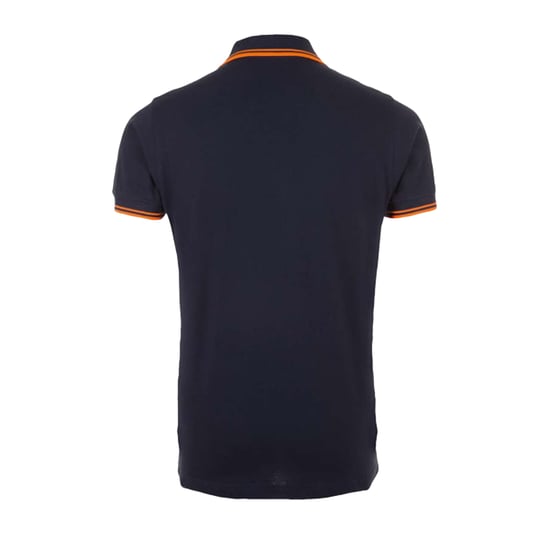 SOLS Heren Pasadena Poloshirt (Franse marine/Neon Orange) - Image 2