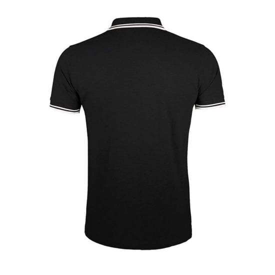SOLS Heren Pasadena Poloshirt (Zwart/Wit) - Image 2