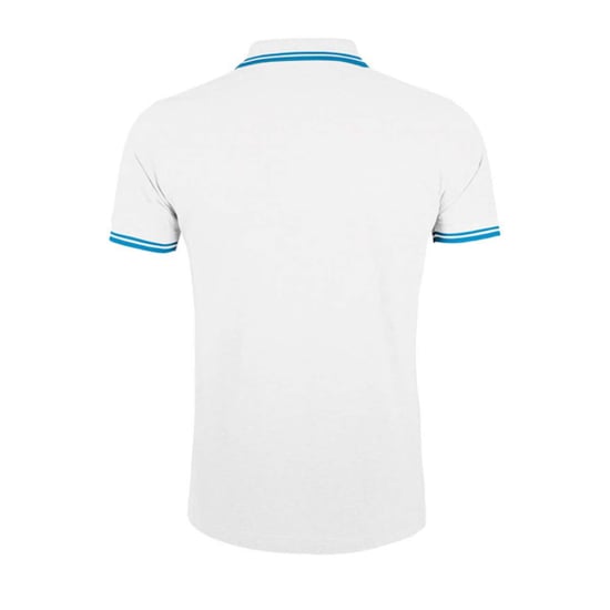 SOLS Heren Pasadena Poloshirt (Wit/Aqua) - Image 2