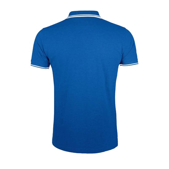 SOLS Heren Pasadena Poloshirt (Koningsblauw/Wit) - Image 2