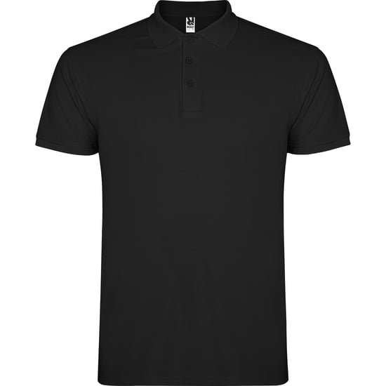 Roly Heren Ster Poloshirt (Zwart) - Image 1