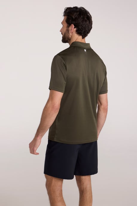 'Endurance' Men's Polo IsoCool Sun Protection Top Quick Dry Everyday Tee Forest Green - Image 3