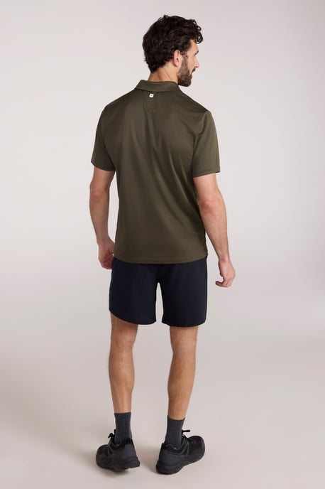'Endurance' Men's Polo IsoCool Sun Protection Top Quick Dry Everyday Tee Forest Green - Image 4
