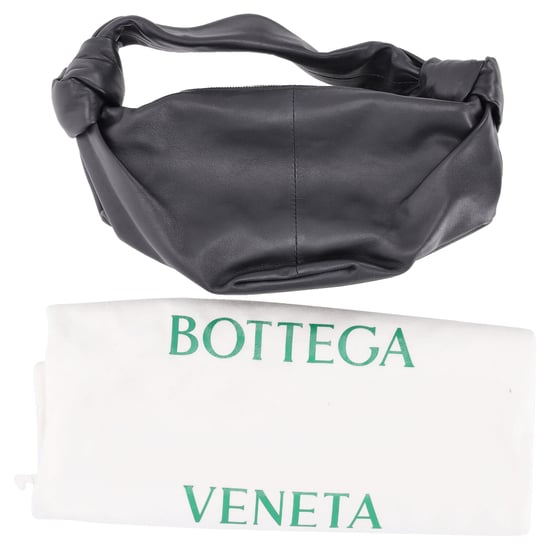 Bottega Veneta Double Knot Teen Shoulder Bag in Black Leather - Image 6