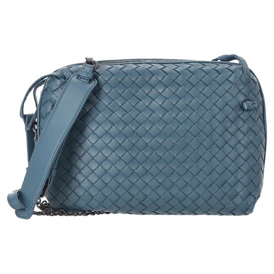 Bottega Veneta Intrecciato Nodini Schoudertas in Blauw Leer - Image 1