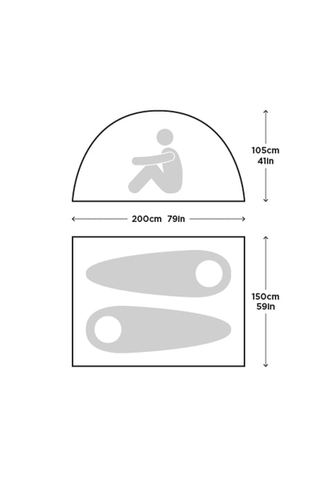 'Festival Fun' Unisex 2 Man Tent Sewn in Groundsheet Water Resistant Camping Accessory - Image 2