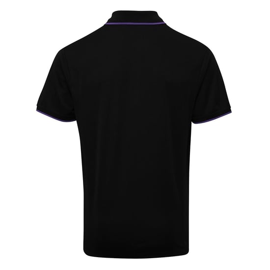 Premier Herencontrast Coolchecker Polo Shirt (Zwart/Paars) - Image 2