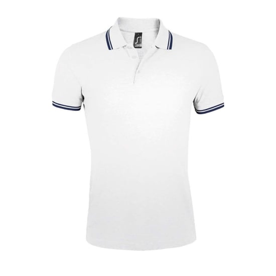 SOLS Heren Pasadena Poloshirt (Wit/Zwaar) - Image 1