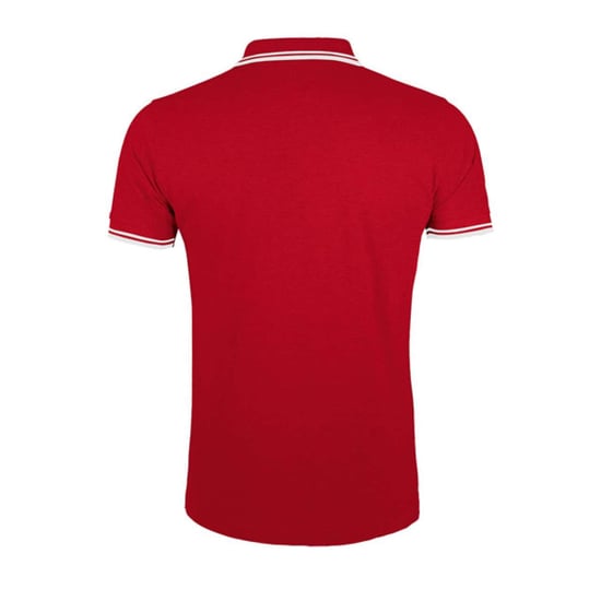 SOLS Heren Pasadena Poloshirt (Rood/Wit) - Image 2