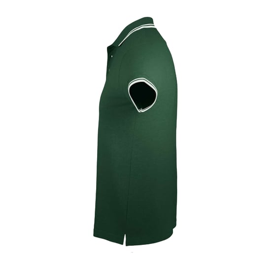 SOLS Heren Pasadena Poloshirt (Bos Groen/Wit) - Image 3