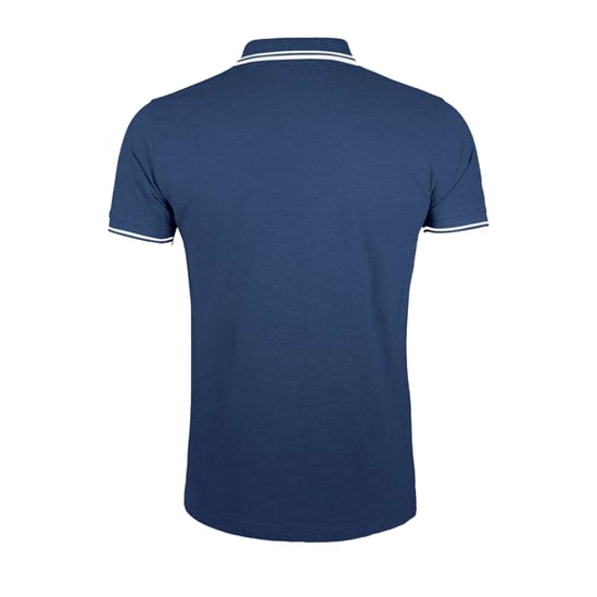 SOLS Heren Pasadena Poloshirt (Franse marine / Wit) - Image 2