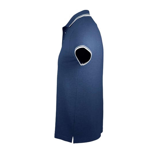 SOLS Heren Pasadena Poloshirt (Franse marine / Wit) - Image 3