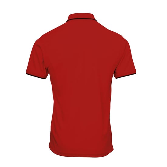 Premier Herencontrast Coolchecker Polo Shirt (Rood/zwart) - Image 2