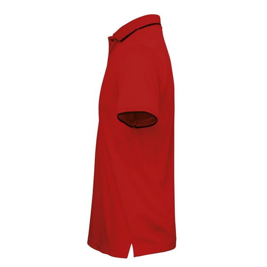 Premier Herencontrast Coolchecker Polo Shirt (Rood/zwart) - Image 3