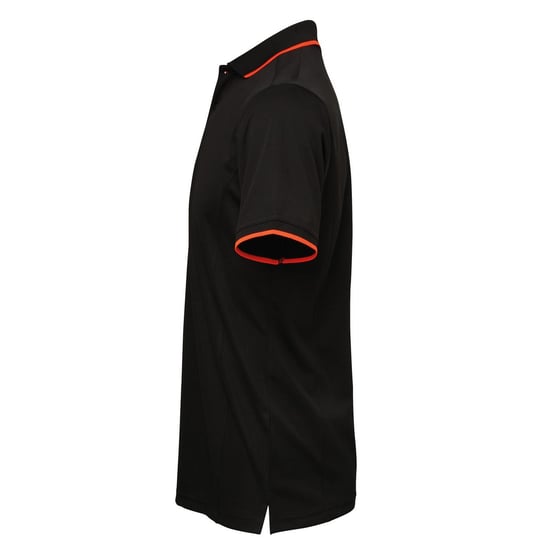 Premier Herencontrast Coolchecker Polo Shirt (Zwart/Oranje) - Image 3