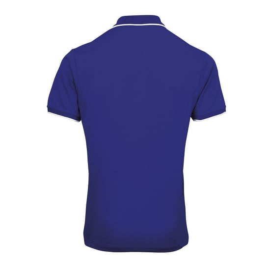 Premier Herencontrast Coolchecker Polo Shirt (Koningsblauw/Wit) - Image 2