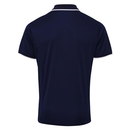 Premier Herencontrast Coolchecker Polo Shirt (Marine) - Image 2