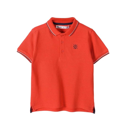 Minoti Polo met contrasterende punt voor babyjongens (Rood) - Image 1
