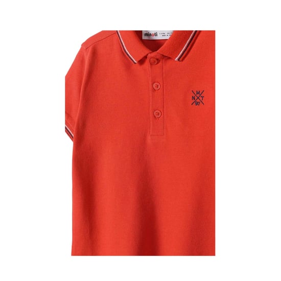 Minoti Polo met contrasterende punt voor babyjongens (Rood) - Image 3