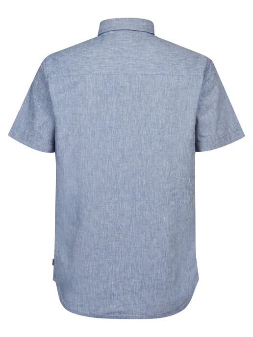 Petrol Industries - Solid Linnenmix Korte Mouwen Shirt Tracker Heren - Licht Indigo - Image 2