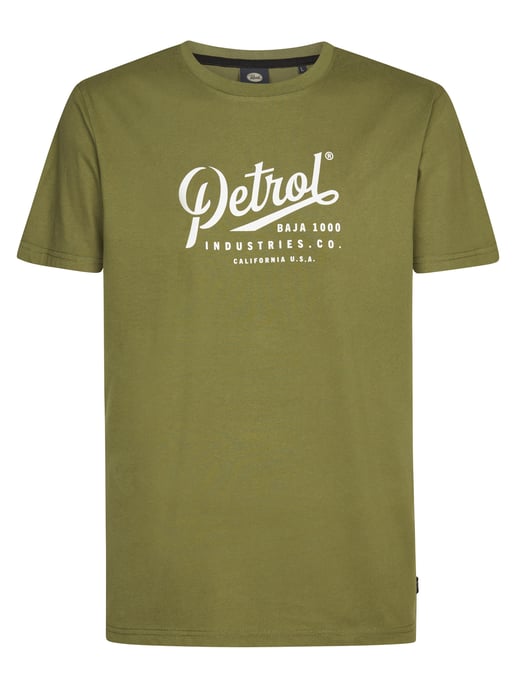 Petrol Industries - Heren Jersey T-shirt met print Huracán - Groen - Image 1