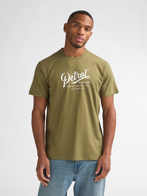 Petrol Industries - Heren Jersey T-shirt met print Huracán - Groen - Image 3