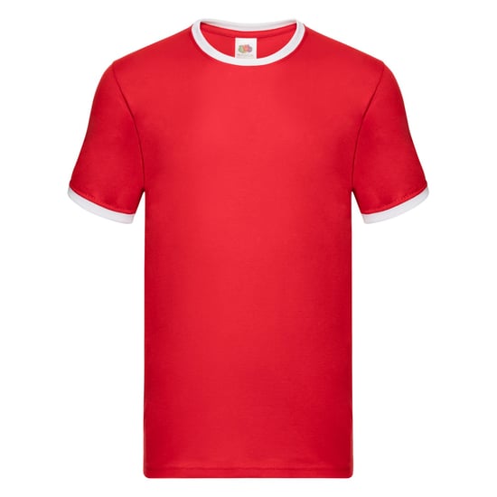 Fruit of the Loom Heren Ringer T-Shirt (Rood/Wit) - Image 1