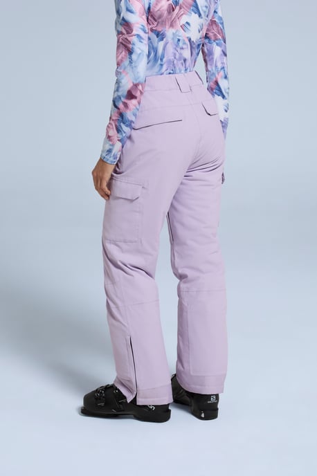 'Glaze' Women's Snow Pants Casual Straight Leg Adjustable Waist Winter Trouser Lilac - Image 4