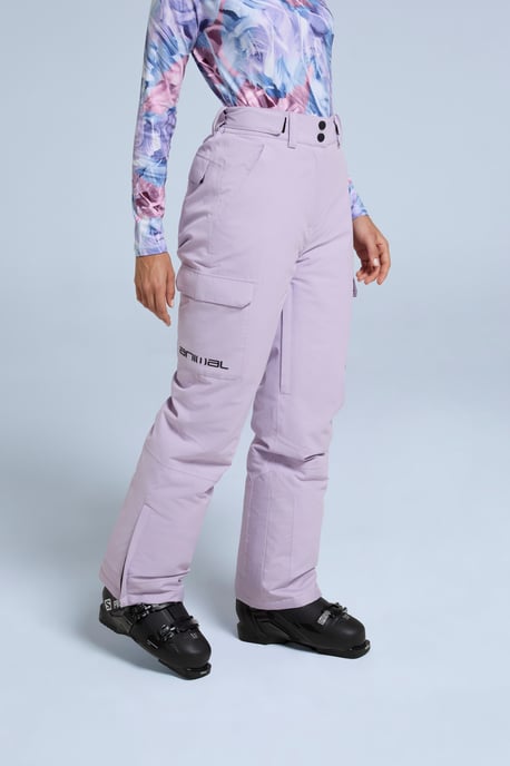 'Glaze' Women's Snow Pants Casual Straight Leg Adjustable Waist Winter Trouser Lilac - Image 5