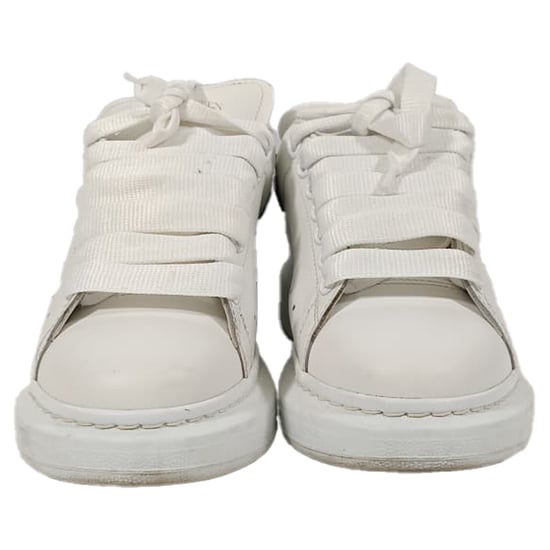 Alexander McQueen Oversized Sneakers in Witte Leren - Image 2
