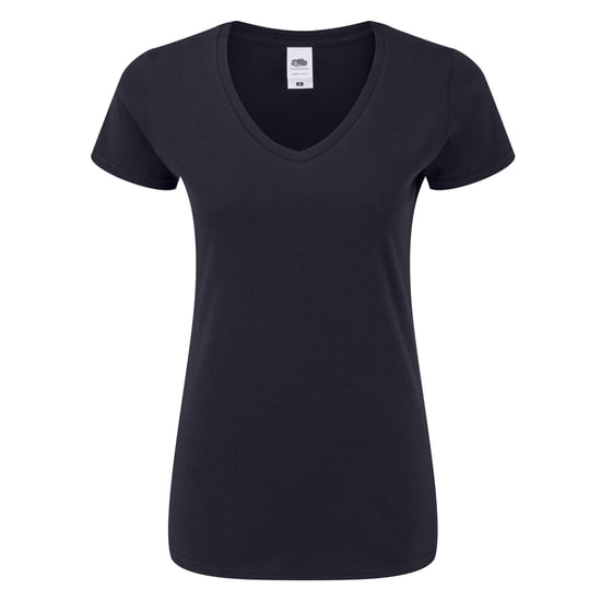 Fruit of the Loom Dames/Dames Iconisch V Hals T-shirt (Deep Navy) - Image 1